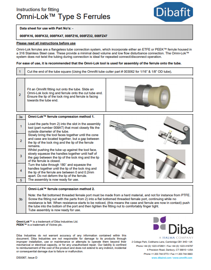 Type S Ferrules Manual